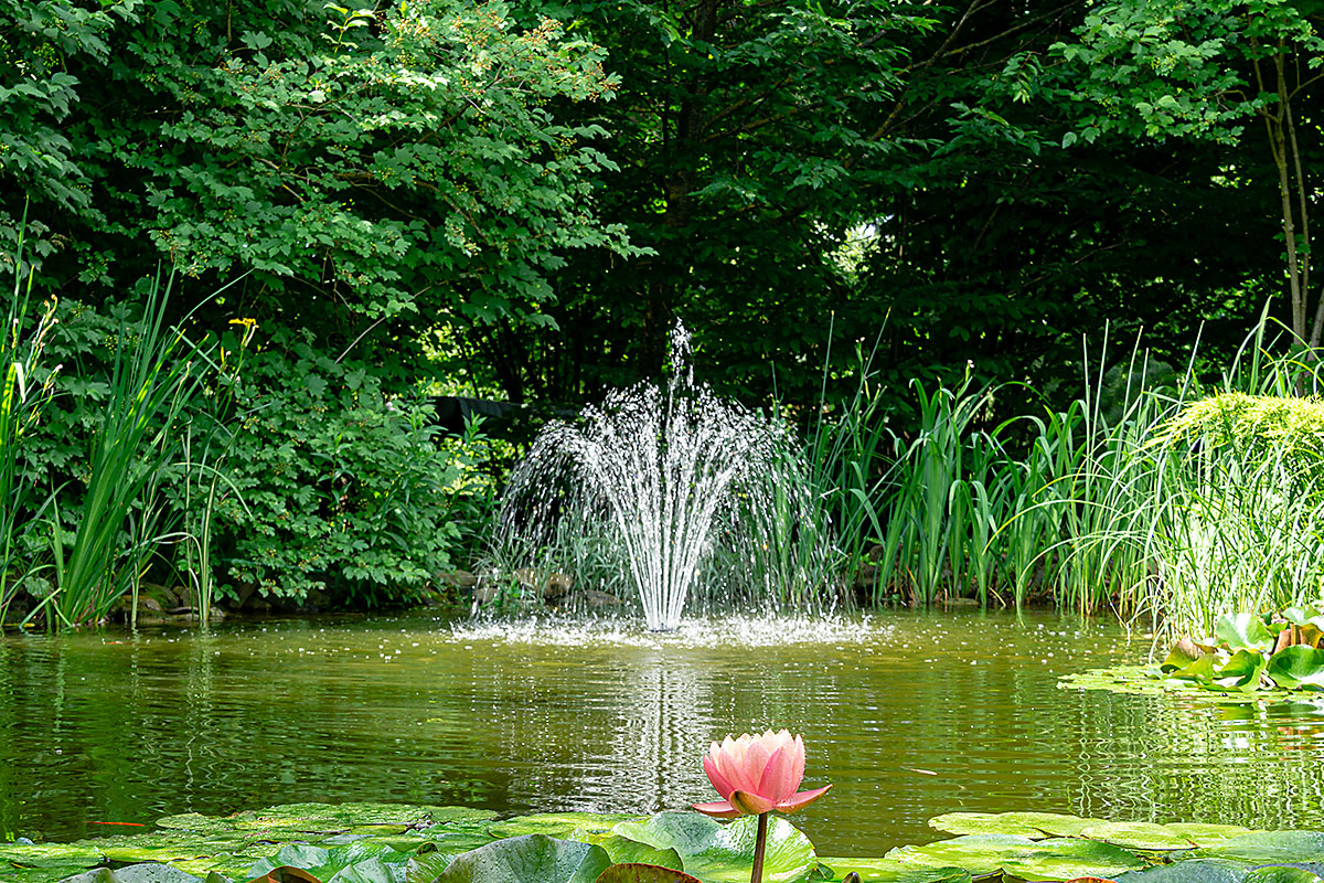 Springbrunnen im Garten